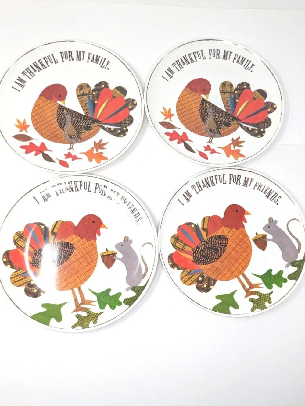 Pottery Barn Kids Thanksgiving Melamine Plates 